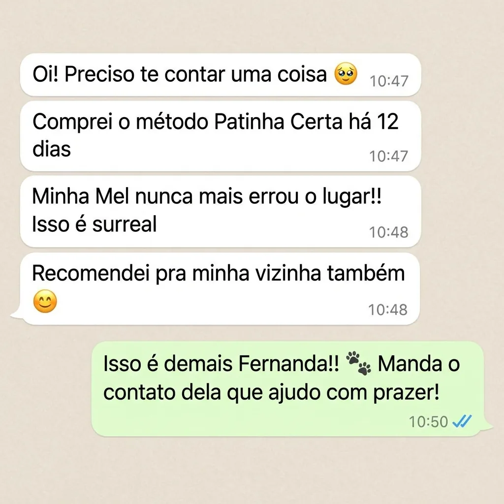 Print WhatsApp: cliente contando resultado do método em 12 dias
